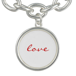 Love red charm bracelet