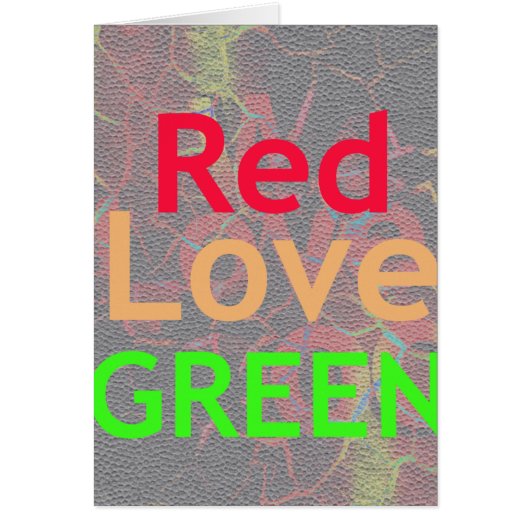LOVE RED GOLDEN GREEN: Bold Abstract Color Stateme (Front)