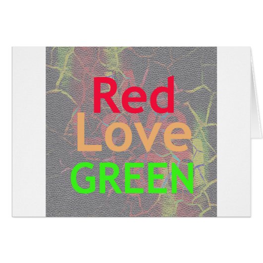 LOVE RED GOLDEN GREEN: Bold Abstract Color Stateme (Front Horizontal)