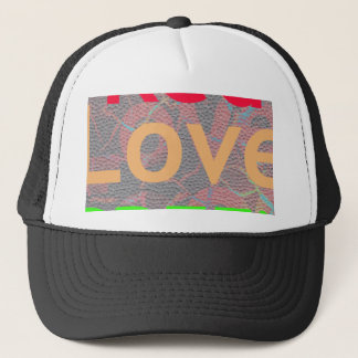 LOVE RED GOLDEN GREEN: Bold Abstract Color Stateme Trucker Hat