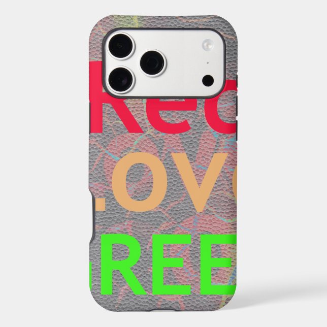 LOVE RED GOLDEN GREEN Case-Mate iPhone CASE (Back)