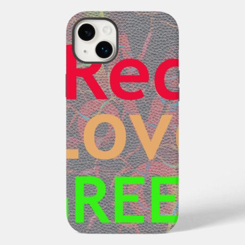 LOVE RED GOLDEN GREEN Case_Mate iPhone 14 PLUS CASE