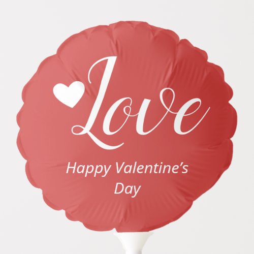 Love Red Happy Valentines Day Balloon