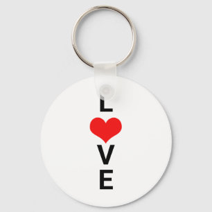 Love Red Heart Cute Valentine's Day Weddings Keychain