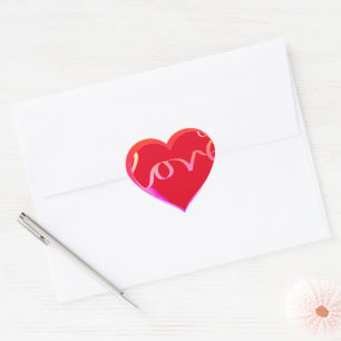Love Red Heart  Heart Sticker