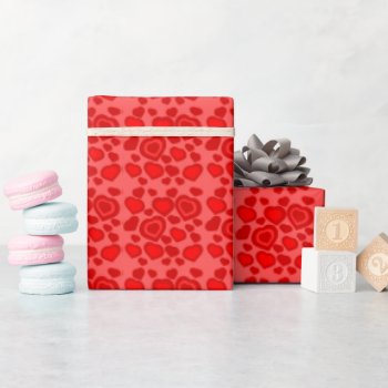 Love Red Hearts Pattern Wrapping Paper by CustomizePersonalize at Zazzle