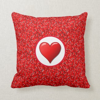 Love Red Hearts Valentine's Day Decorative Pillow