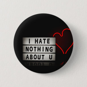 Love Red lights Aesthetic Type Based Posters Art Button