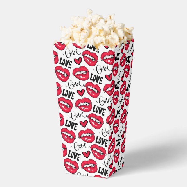 Love Red Lips  Favor Boxes (Popped)