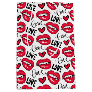 Love Red Lips Medium Gift Bag