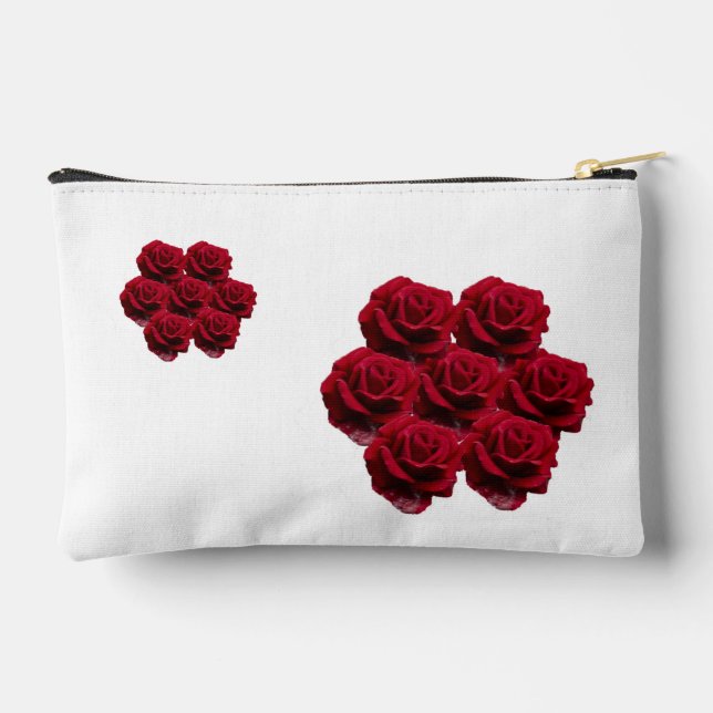 Love. Red roses from the garden. Accessory Pouch (Back)