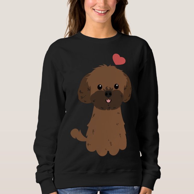 Love Red Sable Shih Poo Shihpoo Shih Tzu Poodle Mi Sweatshirt (Front)