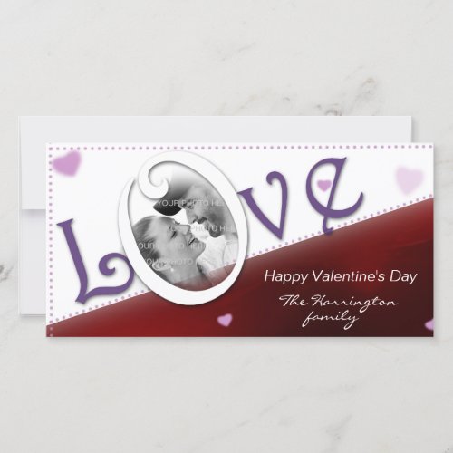 Love Red Valentines Day Photo Card