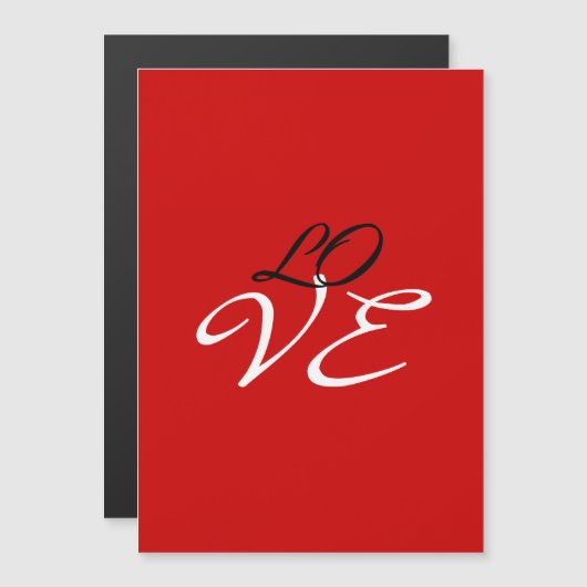 Love Red White Black Color Greeting Card (Front/Back)