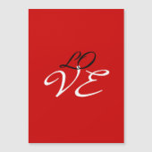 Love Red White Black Color Greeting Card (Front)