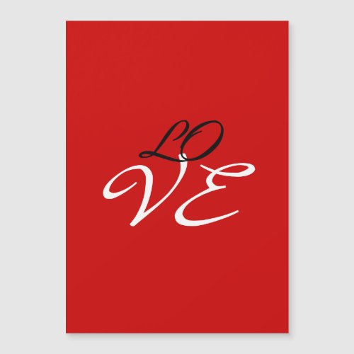 Love Red White Black Color Greeting Card