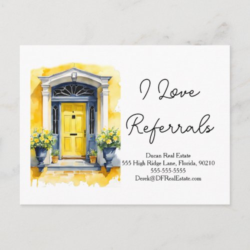 love referral real estate marketing sell po postcard