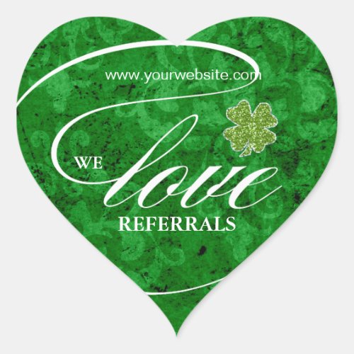 Love Referrals Sticker Jewelry Lucky Clover