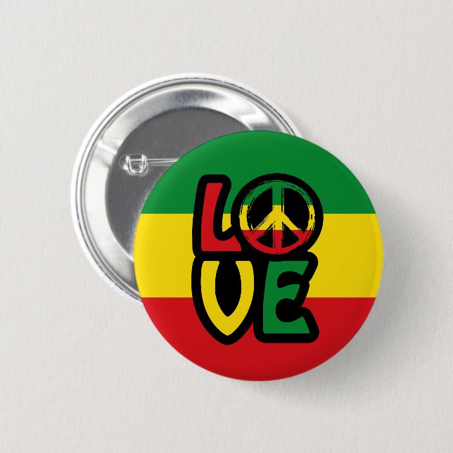 Love Reggae Button (Front & Back)