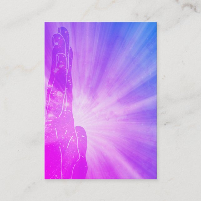 *~* Love Reiki Energy Healing Hand Radiating Business Card (Front)