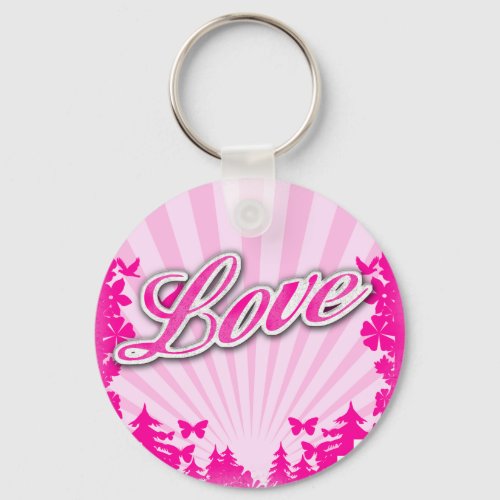 Love Religious Christian Uplifting Art Design Keychain