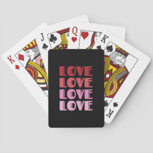 Love Repeating Text Valentine's Day I Love You Poker Cards
