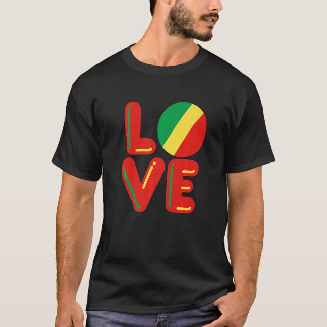 LOVE - Republic Of The Congo Premium T-Shirt (Front)