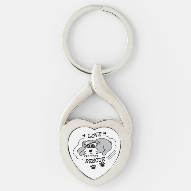 Love Rescue - Heart Keychain (Front)