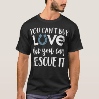 Love Rescue Horses Lover Gift vintage T-Shirt