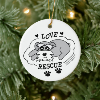 Love Rescue - Round Christmas Ornament