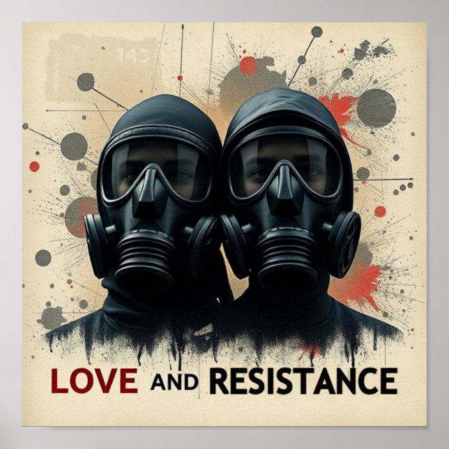 LOVE & RESISTANCE Modern Graphic 2 Poster (Front)