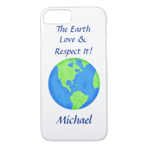 Love Respect Earth Globe Name Personalized iPhone 8/7 Case