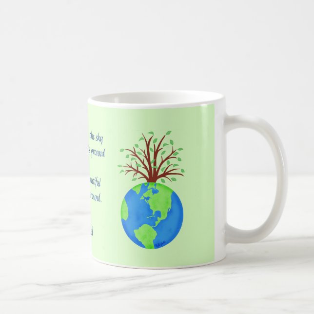 Love Respect Earth Poem and Art Name Personalized Coffee Mug (Right)
