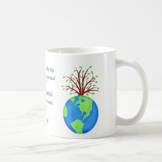 Love Respect Earth Poem and Art Name Personalized Coffee Mug (Right)