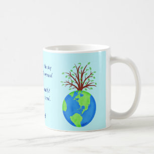 Love Respect Earth Poem Art Blue Name Personalized Coffee Mug