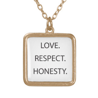 LOVE. RESPECT. HONESTY. SM Gold Necklace