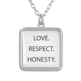 Love. Respect. Honesty. SM Silver Necklace