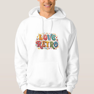 Love Retro Hoodie – Vintage American Flag Back