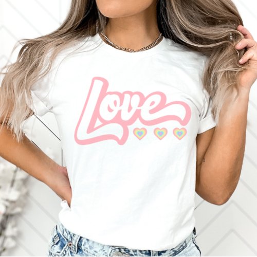 Love Retro Valentines Day Sweatshirt Hearts Swe T_Shirt
