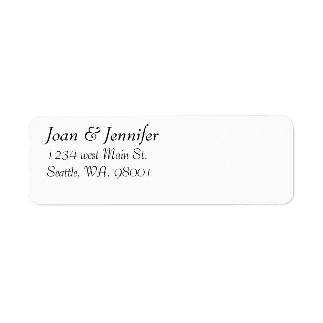 Love & Return Label (Front)