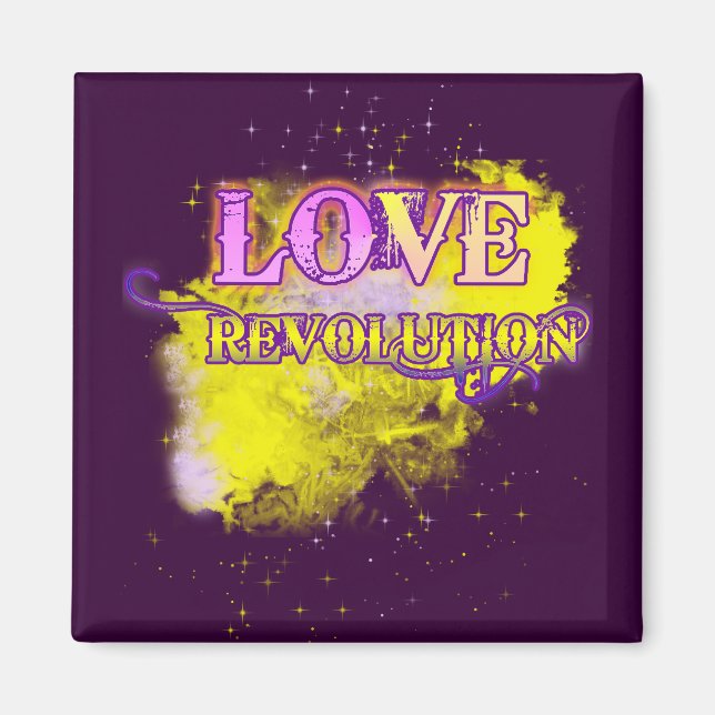 Love Revolution Fridge Magnet (Front)