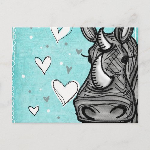 love rhino postcard