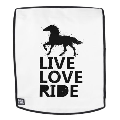 Love Ride Horse Lovers Gifts Riding Backpack