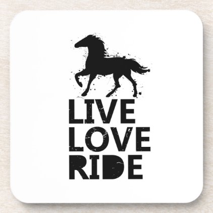 Love Ride Horse Lovers Gifts Riding Beverage Coaster