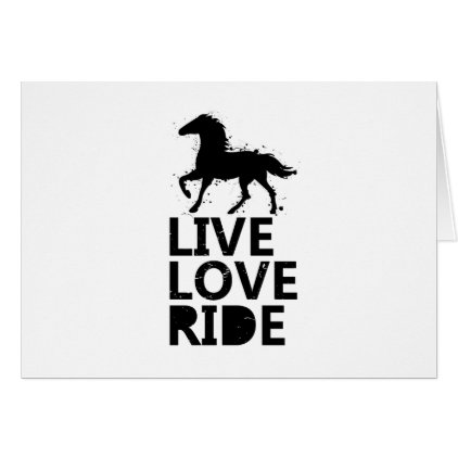 Love Ride Horse Lovers Gifts Riding Card