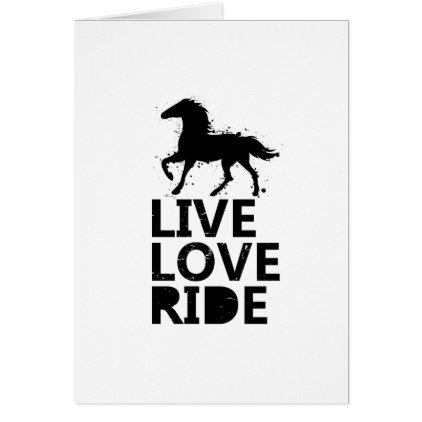 Love Ride Horse Lovers Gifts Riding Card