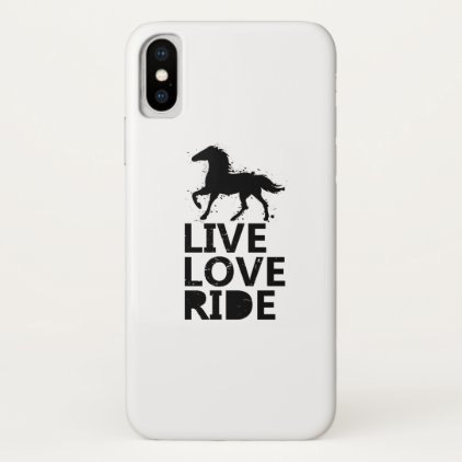 Love Ride Horse Lovers Gifts Riding iPhone X Case