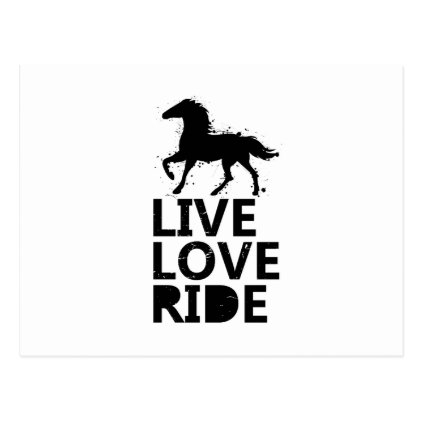 Love Ride Horse Lovers Gifts Riding Postcard
