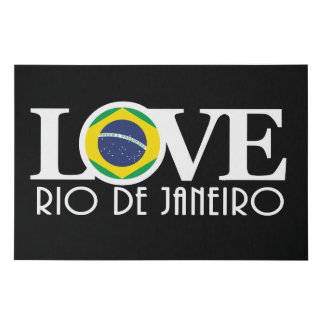 LOVE Rio de Janeiro Faux Canvas Print
