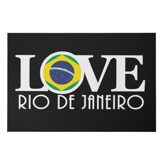 LOVE Rio de Janeiro Faux Canvas Print (Front)